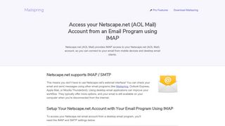How to access your Netscape.net (AOL Mail) email account ... - Portal Netscape Email