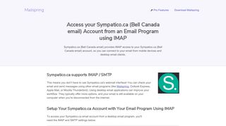 
                            7. How to access your Sympatico.ca (Bell Canada email) email ... - Bell Canada Email Portal