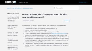 
                            8. How to activate HBO GO on your smart TV with your provider ... - Hbo Now Portal Tv Code