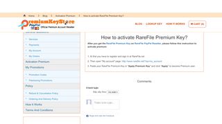 
                            4. How to activate RareFile Premium Key? - PremiumKeyStore ...