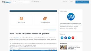 
                            6. How To Add a Payment Method on goLance | goLance Blog - Golance Portal