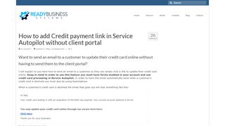 
                            7. How to add Credit payment link in Service Autopilot without client portal - Service Autopilot Client Portal
