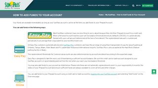 
                            6. How to Add Funds to Your Account - SunPass - Sunpass Portal My Account