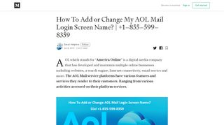 
                            8. How To Add or Change My AOL Mail Login Screen Name? | + ... - Aolmail Com Portal Page