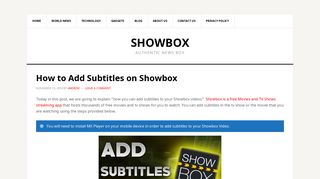 
                            1. How to Add Subtitles to Showbox Videos using Mx Player App - Showbox Subtitles Portal