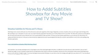 
                            3. How to Addd Subtitles Showbox for Any Movie and TV Show? - Showbox Subtitles Portal