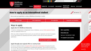 
                            5. How to apply as an international student - Middlesex University - Middlesex University Admission Portal
