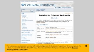 
                            2. How to Apply | CU Facilities - Housing - Columbia University Facilities - Columbia Housing Portal