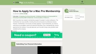 
                            5. How to Apply for a Mac Pro Membership: 10 Steps (with ... - Mac Pro Membership Portal