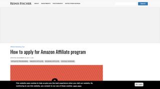 
How to apply for Amazon Affiliate program | Reinis Fischer  
