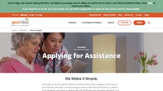 
How to Apply | Good Days | Application for Patients
