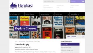 
                            6. How to Apply - Hereford Sixth form college - Hereford Sixth Form Student Portal