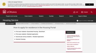 
                            3. How to apply | Housing Service | University of Ottawa - Uozone Housing Portal