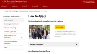 How To Apply  Prospective Students  USC Social Work