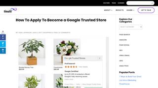 
                            9. How To Apply To Become a Google Trusted Store - Tinuiti - Google Trusted Stores Portal