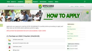 
                            5. How To Apply - University of Health and Allied Sciences - University of ... - University Of Health And Allied Sciences Students Portal