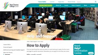 
                            7. How to Apply - West Thames College - West Thames College Moodle Portal