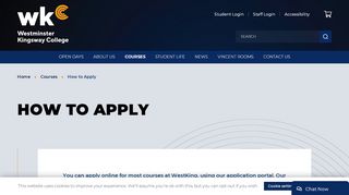 
                            8. How to Apply - Westminster Kingsway College - Westminster Kingsway College Portal