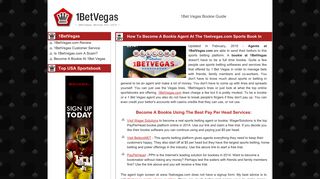 
                            7. How To Become A 1BetVegas.com Bookie In 2014? - 1betvegas Login
