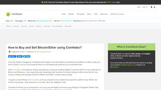 
How to Buy and Sell Bitcoin/Ether using CoinHako?  
