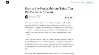 
How to Buy Baidu Cloud pan/baidu Wangpan ... - Medium
