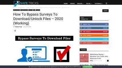 How To Bypass Surveys To Download/Unlock ... - safetricks.org