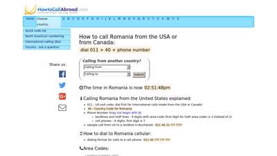 How to call Romania: country code, area codes, phone books