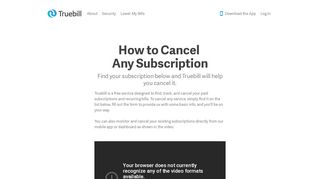 
                            9. How to Cancel Subscriptions, Bills and Charges Online - Truebill - Myrealtyedge Portal