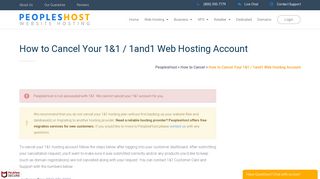 
How to Cancel Your 1&1 Web Hosting Account | PeoplesHost  
