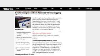 
How to Change a Facebook Password Without Logging On ...  
