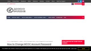 How to Change MCOC Account Password - MCOC GUIDE ... - Kabam Portal Change Password