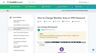 How to Change Member's Area or VPN Password - PureVPN ... - Purevpn Client Portal