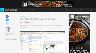 
How to Change Your Outlook Password | Digital Trends  
