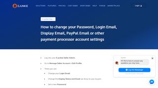 
                            4. How to change your Password, Login Email ... - E-junkie