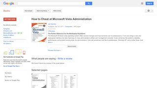 
                            7. How to Cheat at Microsoft Vista Administration