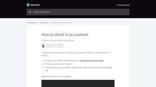 
                            7. How to check in as a patient | Doxy.me Help Center