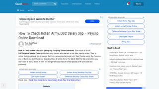 
                            7. How To Check Indian Army, DSC Salary Slip - Payslip Online ... - Dsc Payslip Portal