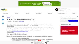
                            6. How to check Smile data balance ▷ Legit.ng - Smile Com Ng Login