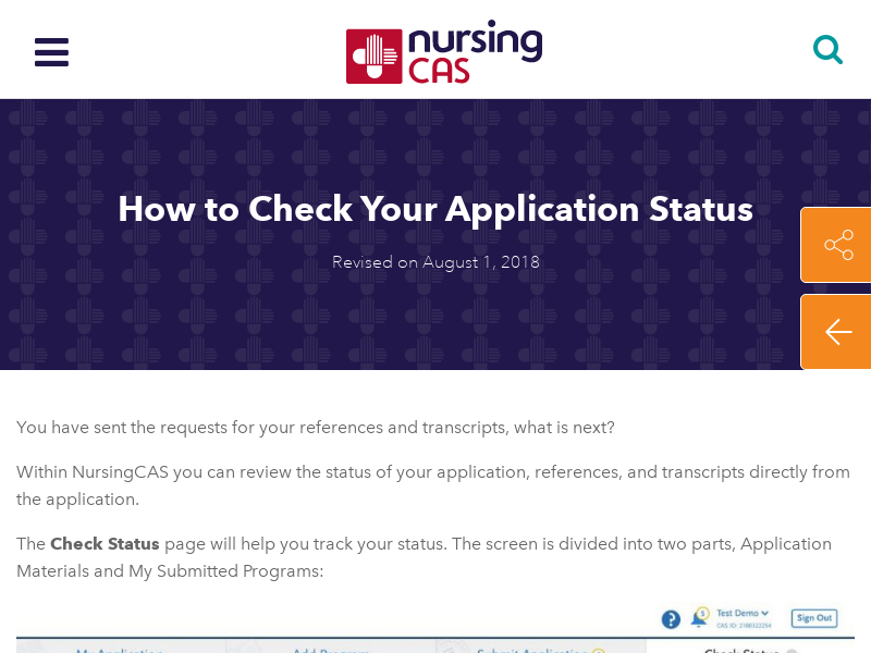
How to Check Your Application Status | NursingCAS
