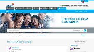 
                            7. How to Check Your Bill - Celcom Community - Www Celcom Com My Portal