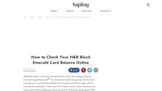 
                            6. How to Check Your H&R Block Emerald Card Balance Online ... - Emerald Card Servicing Login