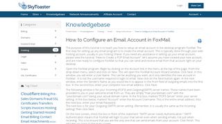 
                            8. How to Configure an Email Account in FoxMail - SkyToaster - Www Foxmail Com Login