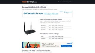 
                            7. How to Configure and Reset DIGISOL DG-HR3400 Router - Digisol Dg Hr3400 Portal