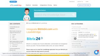 
How to connect Bitrix24.com | LeadsBridge Documentation  
