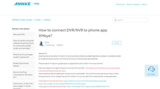 
                            8. How to connect DVR/NVR to phone app XMeye? – ANNKE ... - Xmeye Net To Portal