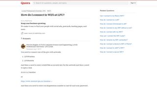 
                            8. How to connect to WiFi at LPU - Quora - Ums Wifi Login