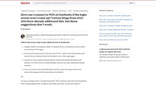 
                            4. How to connect to WiFi at Starbucks if the login screen won't come ... - Starbucks Portal Page Not Loading