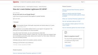 5. How to crack Adobe Lightroom CC 2018 - Quora - Lightroom Sign In Crack