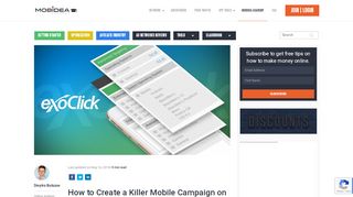 
How to Create a Killer Mobile Campaign on ExoClick - Mobidea  

