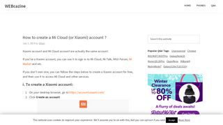 
                            1. How to create a Mi Cloud (or Xiaomi) account ? - WEBcazine - Mi Cloud Account India Portal